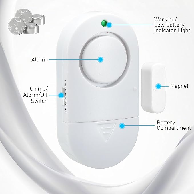 Window Alarm Sensors, 120DB Door Alarms - Image 2