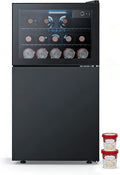 COWSAR 2.6 Cu.Ft Beverage Refrigerator & Mini Fridge with Freezer - Glass Door, Reversible Design, Adjustable Thermostat for Dorm, Office, Bedroom by COWSAR
