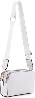 EVVE Crossbody Bags for Women Trendy Triple Zip Small Crossbody Camera Bag Purse by EVVE