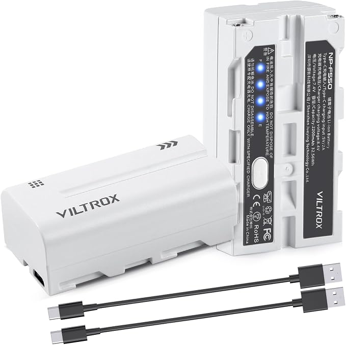VILTROX NP-F550 Battery 2 Packs, Replacement by ViltroxOfficial