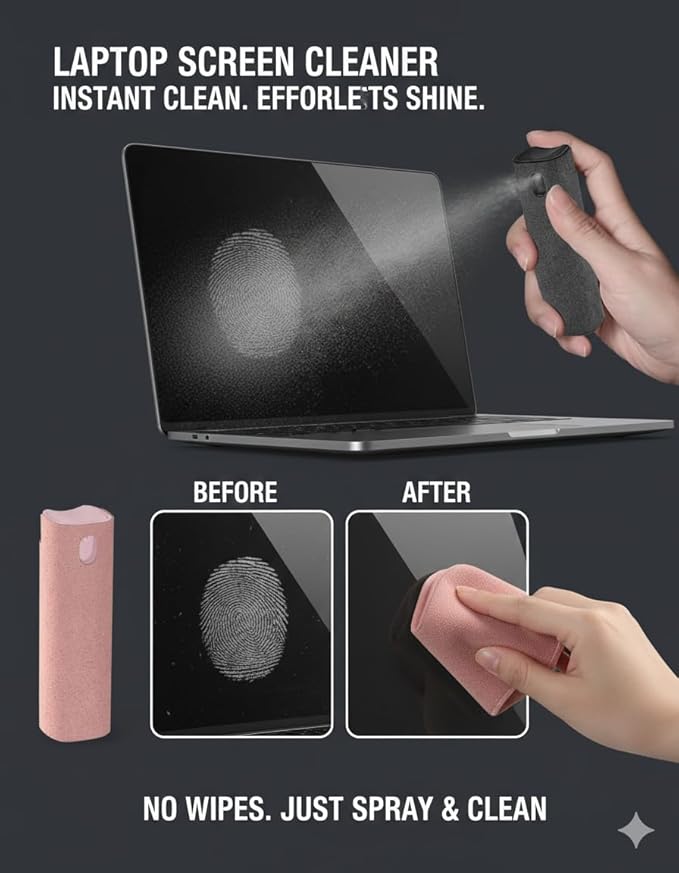 Car Screen Cleaner Spray and Wipe Touch Screen Cleaner - Image 5