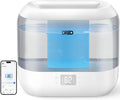 Dreo Smart Humidifiers for Bedroom, Top Fill 4L Supersized Humidifier Large Room with 28 dB, 36H Runtime, Touch/APP/Voice Control, Nightlight, Cool Mist Humidifiers for Baby, Plants, Indoor, Grey by DREO