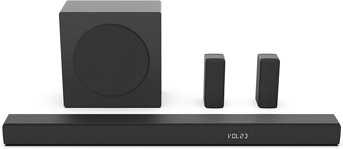 Hisense HS5100 5.1ch Soundbar with Wireless Subwoofer, Dolby Audio, DTS Virtual:X, Rear Surround Speakers, Center Speaker, HDMI ARC, Bluetooth 5.3, Remote Control by Hisense