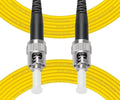 Fibergaga-50M OS2 ST to ST Fiber Patch Cable Single Mode, Length Option: by Fibergaga