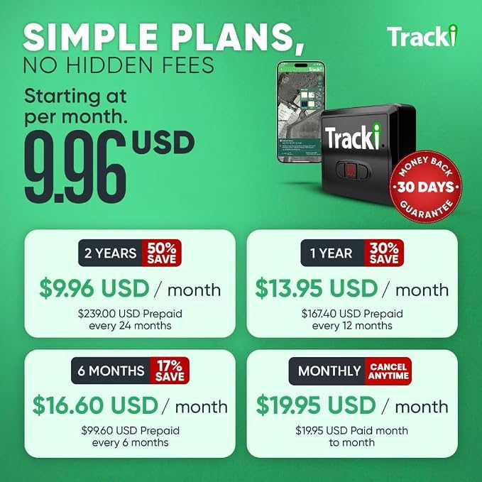 Tracki Mini GPS Tracker, Subscription Required, Cancel Anytime – Universal - Image 5