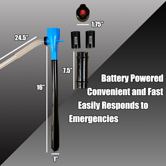 KJE Portable Battery Powered Operated Liquid Transfer Pump, 2.2 Gallons Per Minute, Multi-Function Electric Siphon Pump For Gasoline Diesel Water Fuel - Image 5