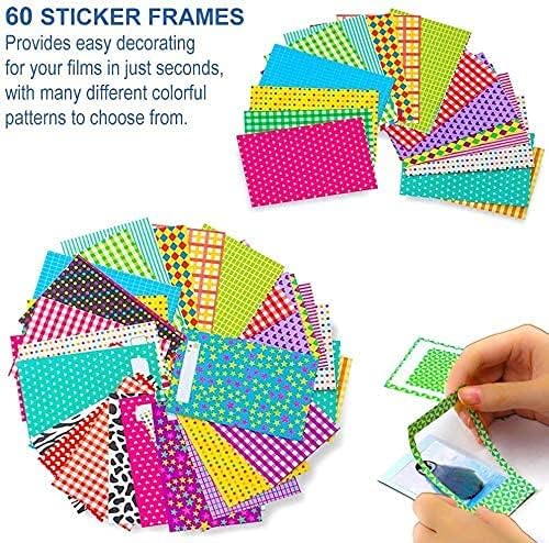 Fujifilm Instax Mini Instant Film 5 Plastic Desk Frames + 60 Sticker Frames + 2 - Image 4