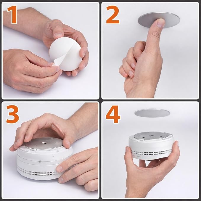 ECENCE Magnetic Smoke Detector Installation Tool 20pcs Magnetic Adhesive Pads - Image 4