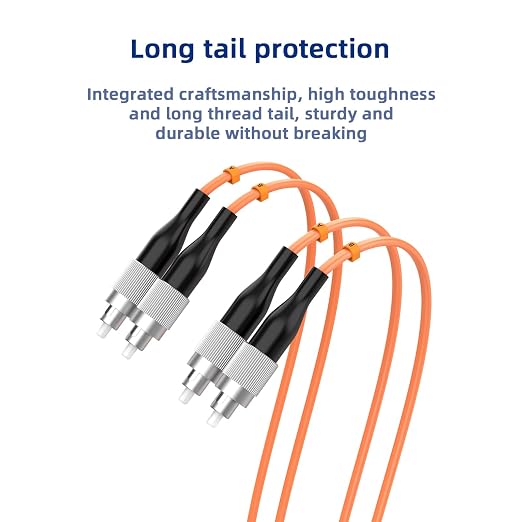 FC/UPC to FC/UPC Fiber Patch Cable, 50M/164FT OM1 Multimode Duplex 62.5/125µm - Image 5