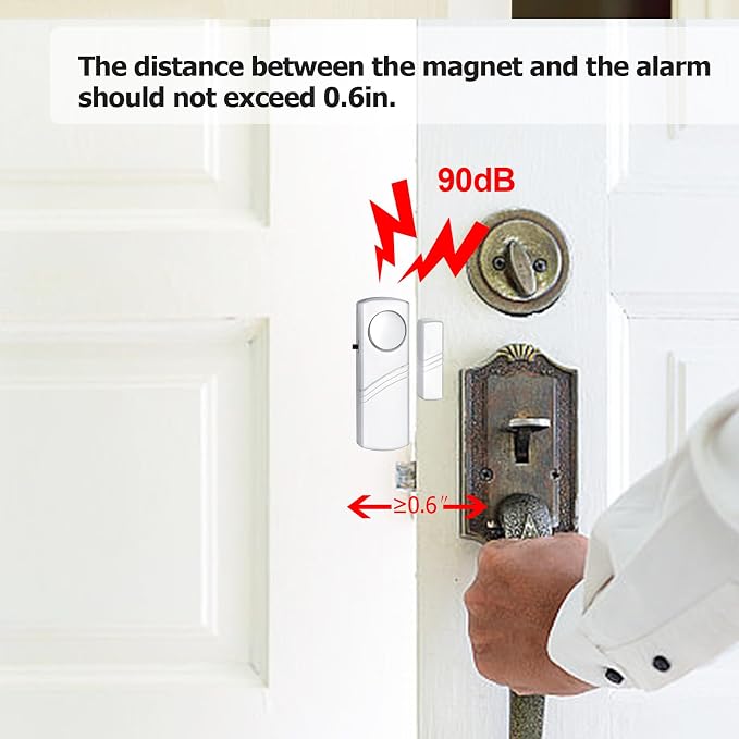 Security Door Window Alarm, 90DB Wireless Sensor Door Window Burglar Alarm - Image 4