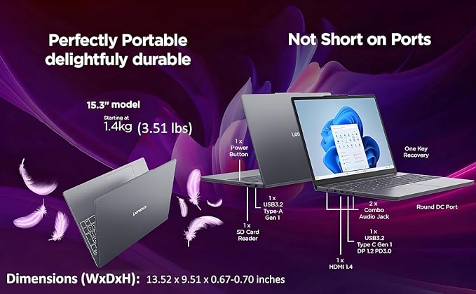 Lenovo New IdeaPad Slim Business Laptop(2026-2027 Premium Edition), Intel 10-Core i7-13620H(Beats i9-11900H), 16GB DDR5, 1TB PCIe, 15.3" WUXGA Anti-Glare Display, Windows 11 Pro with MS365 for Web - Image 5