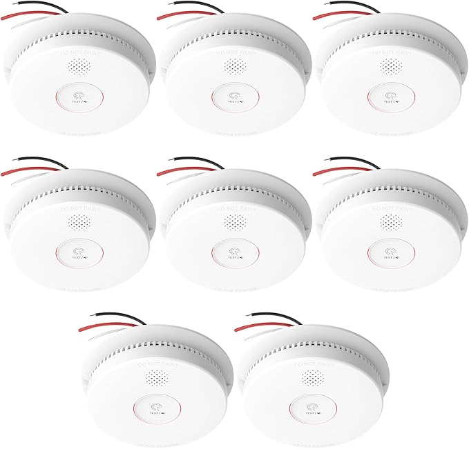 Siterlink Hardwired Interconnected Smoke Detectors, Photoelectric Smoke Alarm by Siterlink