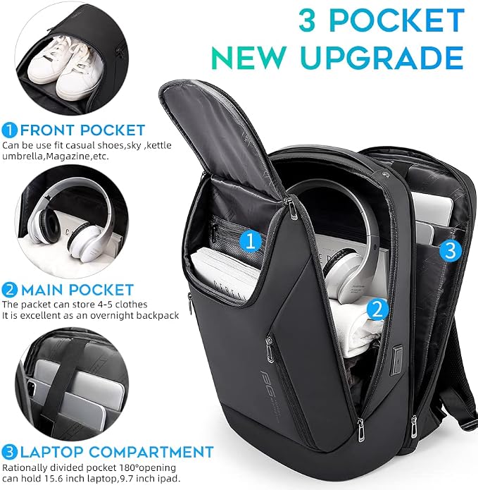 BANGE Business Smart Backpack Waterproof fit 15.6 Inch Laptop Backpack - Image 2