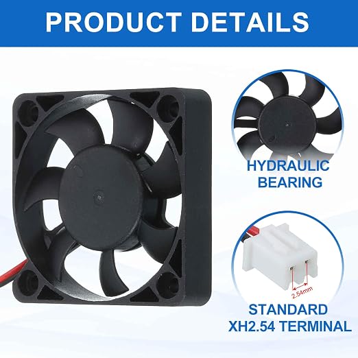 MECCANIXITY 5010 Fan 50mm x 10mm 2 Inch 24V Small Plastic Cooling Fan 2 Pin - Image 4