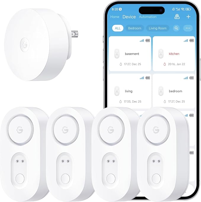 GoveeLife Upgraded Smart Water Leak Detector 1s by GoveeLife