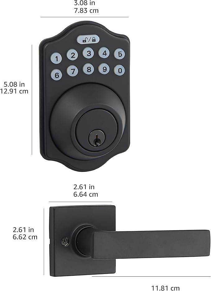 Amazon Basics Traditional Electronic Keypad, Keyless Entry Door Lock Deadbolt - Image 6