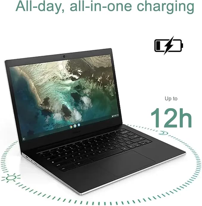 Samsung Galaxy Chromebook Go Laptop, 14" LED, Intel Celeron N4500, 4GB RAM | 320GB Storage (64GB eMMC + 256GB SD Card), Home, Students, 12-Hr Long Battery, Spill-Resistant, Webcam, IST HUB, Chrome OS - Image 4