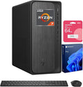 HP OmniDesk M02 Tower Desktop for Professionals, AMD Ryzen 7 8700G Performance for Productivity & Multitasking, 32GB DDR5 RAM, 1TB SSD, W11P, Wireless KB & M, Bundle with ADATA 64GB USB Flash Drive by Unknown