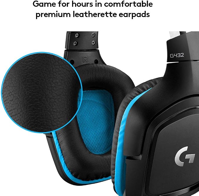 Logitech G432 Wired Gaming Headset - Black | DTS Headphone:X 2.0, 50 mm audio drivers, USB and 3.5 mm jack, Flip-to-Mute mic, PC compatible - Image 5