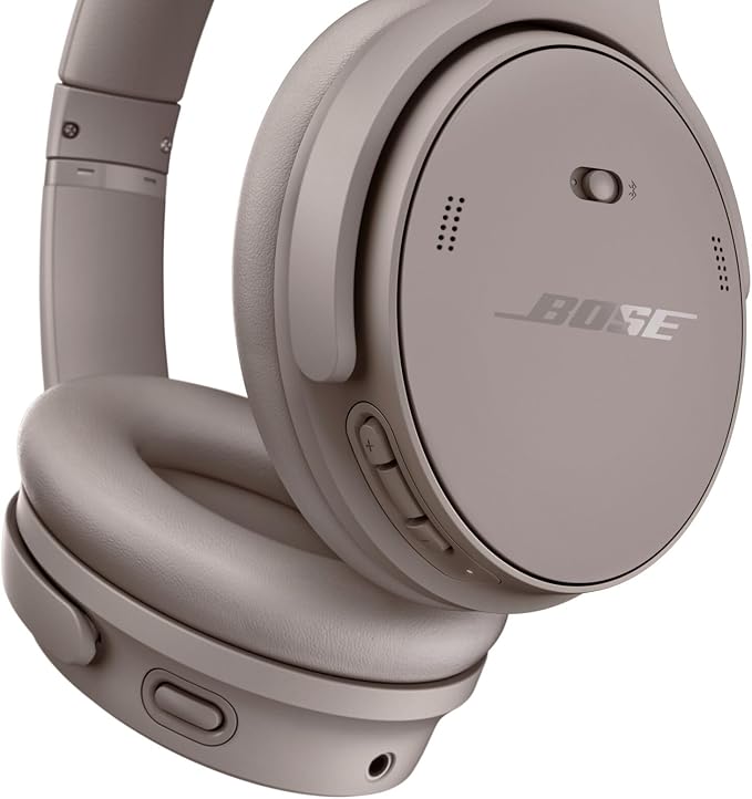 Bose QuietComfort Headphones - Wireless Bluetooth Headphones, Active Over Ear Noise Cancelling and Mic, USB-C Charging, Deep Bass, Up to 24 Hours of Playtime, Sandstone - Image 5