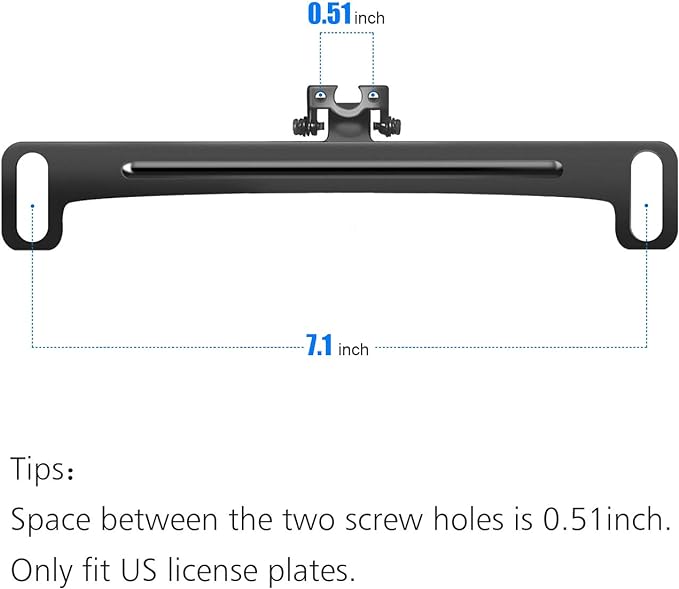 Pixelman Universal Car Rear View Camera License Plate Bracket, Upgraded Full - Image 6