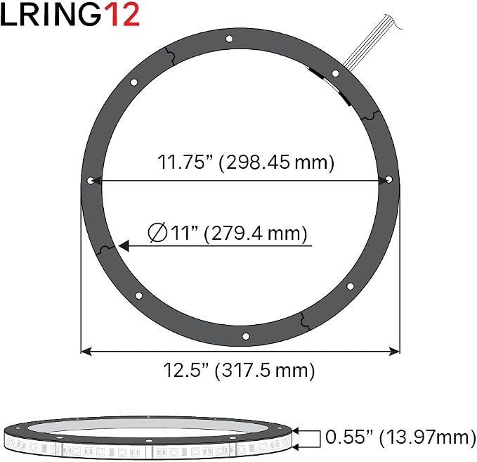 DS18 LRING12 12” RGB LED Speaker Ring – Waterproof Multi-Color LED Light Ring - Image 3