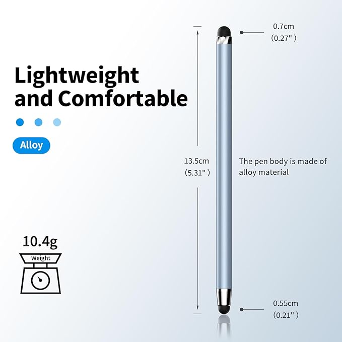Stylus Pen for Touchscreen, 2-in-1 High Sensitivity & Accuracy | Rubber tip - Image 3