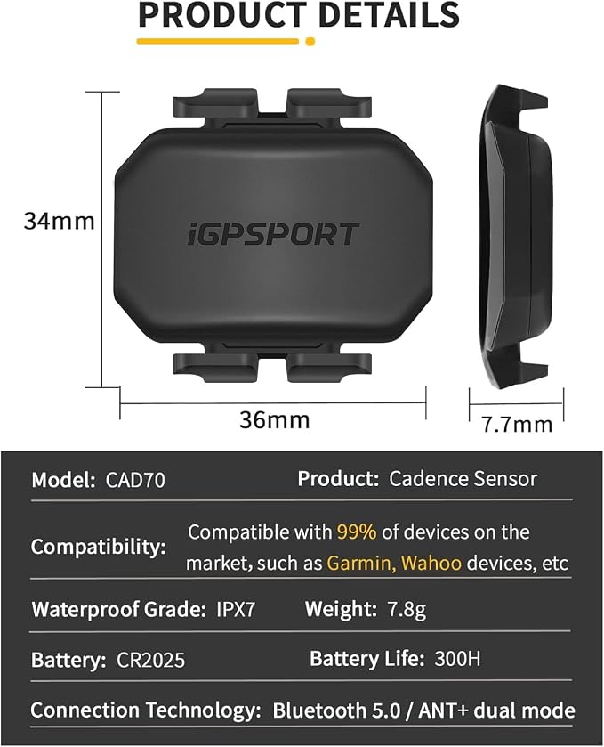 iGPSPORT Speed or Cadence Sensor, Compatible - Image 3