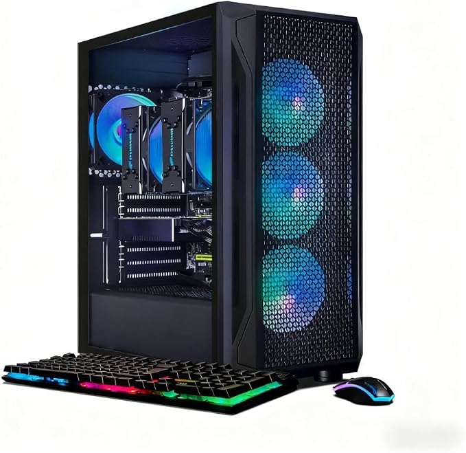 STGAubron Gaming PC Desktop,Dual Xeon E5,GTX 1660S 6G,16G DDR4,1T SSD | Gaming Computer Tower for Streaming,Video Editing,Home,School,E5 up to 3.7GHz,ARGB Fan,WiFi 6,BT 5.0,4K DP,HDMI,Win11 Pro by STGAubron