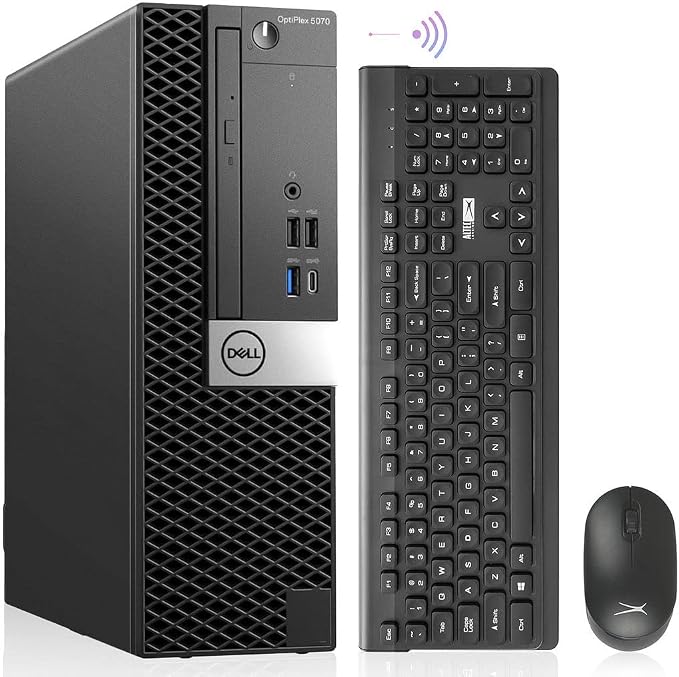 Dell OptiPlex 5070 Desktop Computers Windows 11 Pro,8 Core i7 9700 up to 4.7GHz,32GB DDR4, 1TB M.2 NVMe SSD,Intel Wireless Wi-Fi 6E AX210 & Bluetooth 5.2, HDMI Adapter, Only by Titan ITAD(Renewed) by Amazon+Renewed