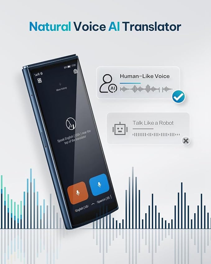 iFLYTEK AI Language Translator Device — 60 Languages, Real-Time Split-Screen & - Image 4