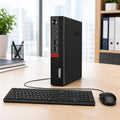 Lenovo ThinkCentre Mini Desktop Computer with AMD Processor & Graphics, 16GB DDR4 RAM, 128GB SSD, Windows 11, Wi-Fi, Bluetooth, 2X DisplayPort, RJ-45 Port, USB, for Daily Work, Wired Keyboard & Mouse by LENOVO