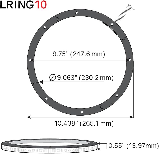 DS18 LRING10 LED RGB Speaker Ring Waterproof 10-Inch - Image 3