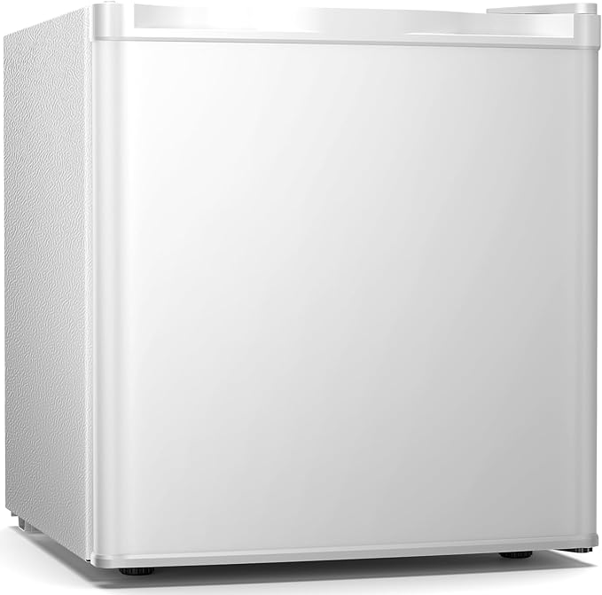 Antarctic Star 1.6 Cu. Ft Mini Fridge with Freezer,Small Compact Refrigerator with Single Reversible Door, Removable Shelves, 7 Adjustable Thermostat, for Dorm/Bedroom/Office,White by AntarcticStar