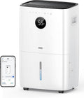 DREO 110-Pint Smart Dehumidifier for Basement, 4500 Ft² for Large Room, 2 Gallon Water Tank, Auto/Comfort/Constant Mode Dehumidifiers for Home, Bedroom, Bathroom, with Drain Hose, Black, 711S by DREO