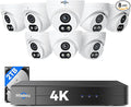 【121°Wide View+4K HD】 Hiseeu 4K Security Camera System, No Monthly Fee by Hiseeu