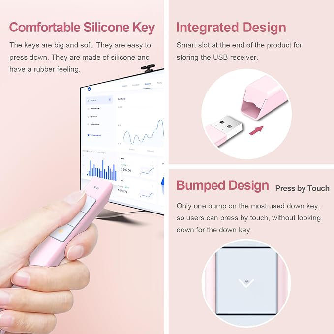Norwii N26 Wireless Presentation Clicker, Presentation Remote, PowerPoint - Image 5