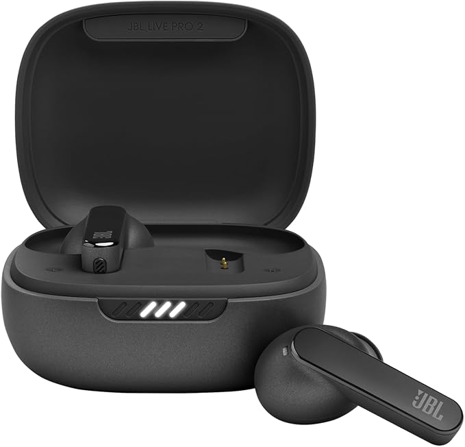 JBL Live Pro 2 TWS - Noise Cancelling Earbuds - Black | JBL Signature Sound, True Adaptive Noise Cancelling with Smart Ambient, 40 1030 hours of playback with wireless charging by JBL