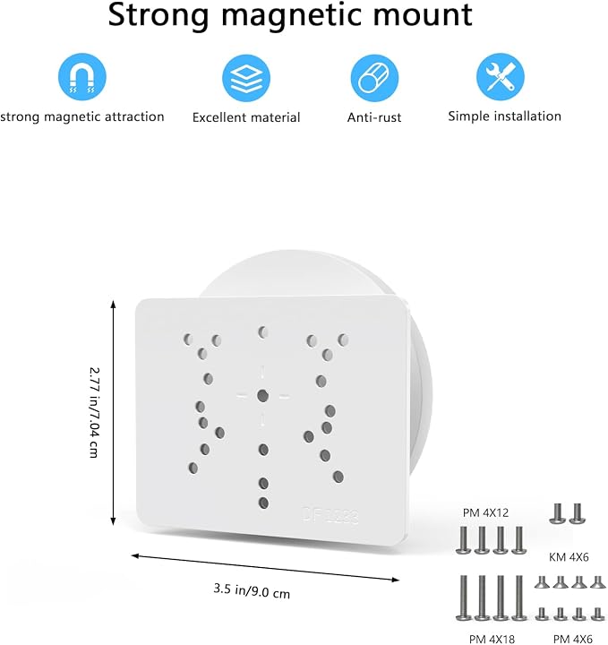 Magnetic Mount for AOSU D1 SE/Lite/Max, Reolink Argus 3MP/4MP/5MP/2K, SEHMUA 2K - Image 2