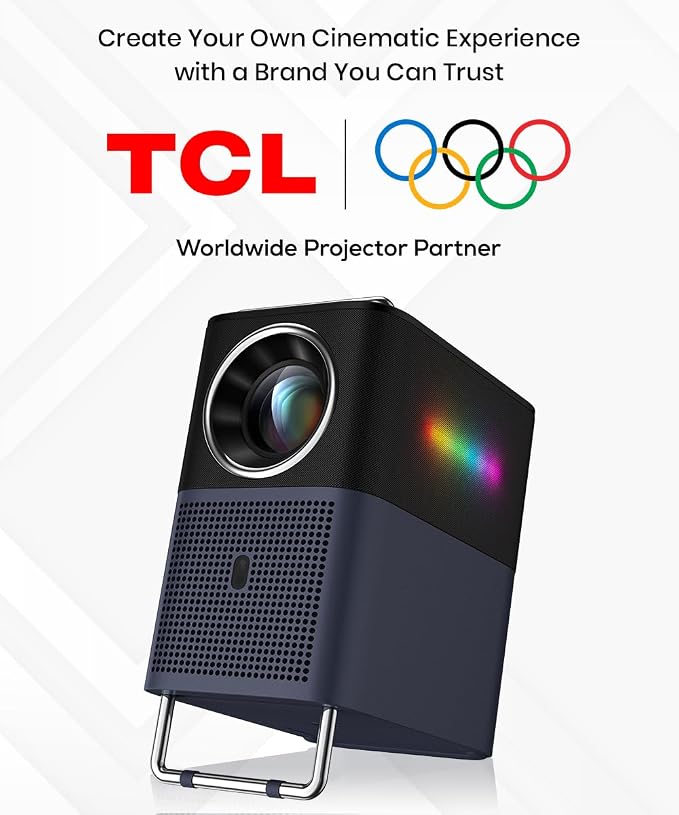 TCL A1 GTV Projector with Official Netflix Licensed, 1080P Portable Outdoor Movie Projector, 360 ISO Lumens, 4K Supported Bluetooth WiFi Projector, 120" Screen, Auto Focus, Dolby Digital, 16W Speaker - Image 2