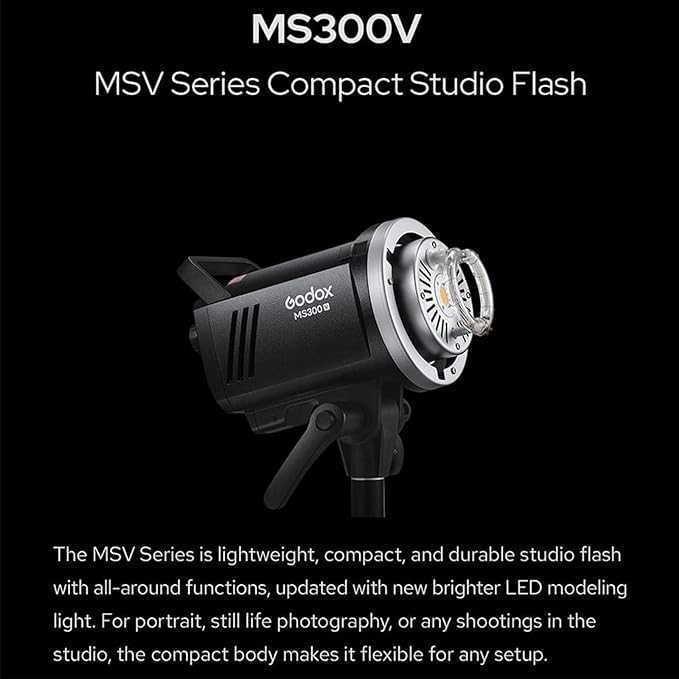Godox MS300V 300W Studio Strobe Light Kit, 2.4G Bowens Mount Photography Light - Image 6