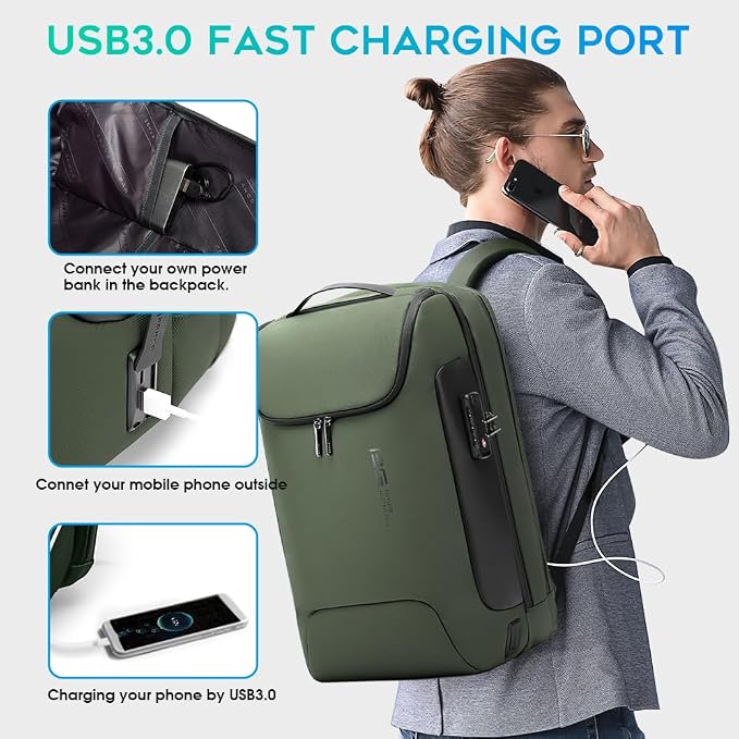 BANGE Anti-Theft Backpack, Tech Backpacks, 17 Inch Laptop Backpack - Image 4