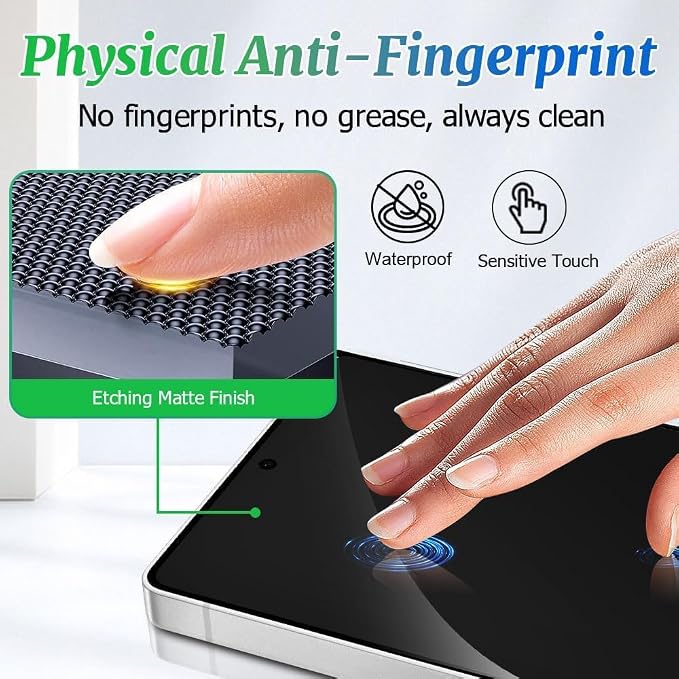 2 Pack Galaxy S25 Plus Anti spy Privacy Screen Protector, 9H Tempered Glass - Image 5