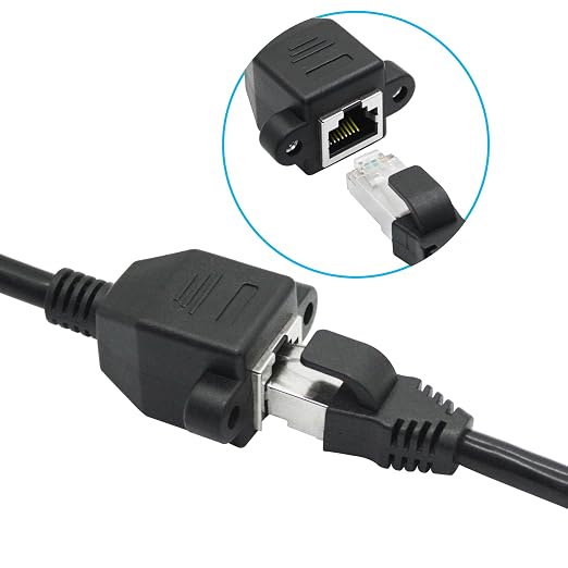 90 Degree Cat6 Ethernet Extension Cable 1FT, Up Angle RJ45 Male to Female - Image 4