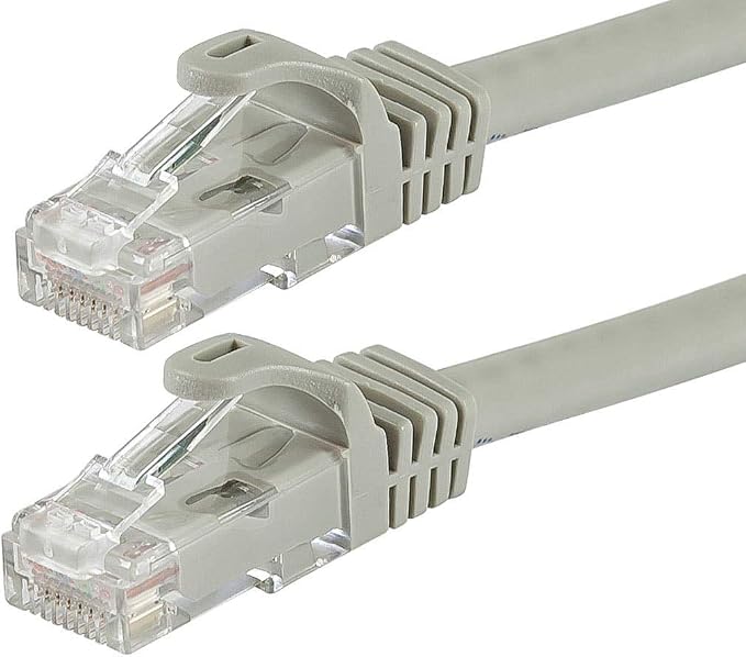 Monoprice Cat5e 14ft Gray Patch Cable UTP 24AWG 350MHz Pure Bare Copper by Monoprice