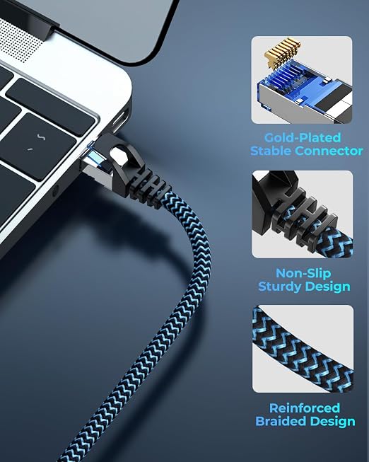 Cat8 Ethernet Cable 10 ft 10 Pack, High Speed 40Gbps 2000MHz, Compatible - Image 6