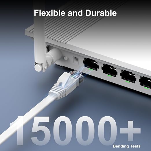 Cat 6 Ethernet Cable 10ft 2-Pack, Indoor&Outdoor, High Speed 10Gbps Internet - Image 6