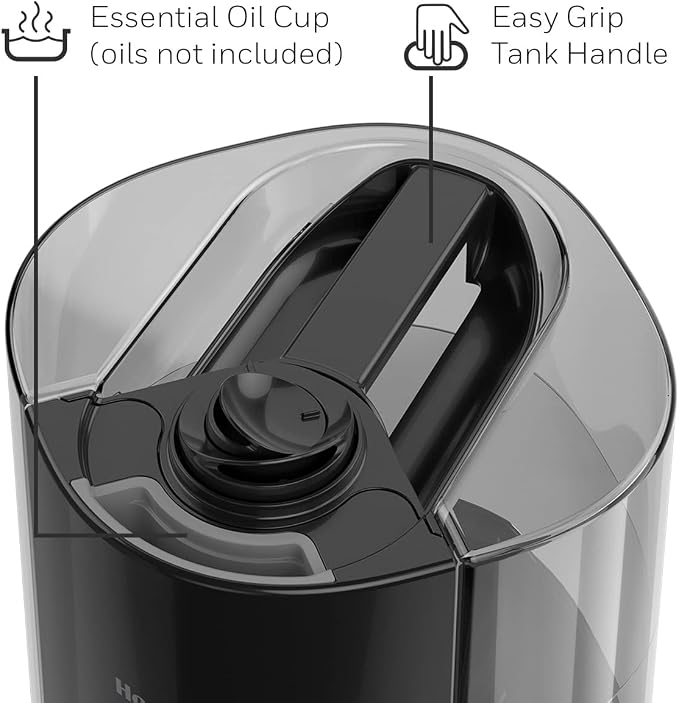 Honeywell Dual Comfort Cool + Warm Mist humidifier. Humidifier for Bedroom, Office, Living Room and Home. Provides Temporary Relief from Dry air discomforts - Black, HWC775B - Image 12