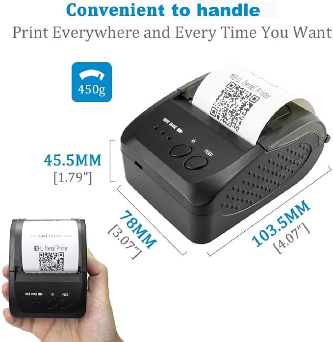 NETUM Bluetooth Receipt Printer, 58mm Mini Thermal POS Printer Portable - Image 5