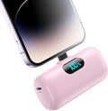 Mini Portable Charger for iPhone,Upgraded 5000mAh PD Fast Charging Battery Pack,LCD Display Cute Power Bank Portable Phone Charger for iPhone 14/14 Pro Max/13/13 Pro/12 Pro/11/XS/XR/X/8/7/6-Pink by HETP